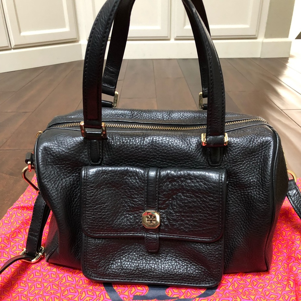 Tory Burch Clay Satchel in Black